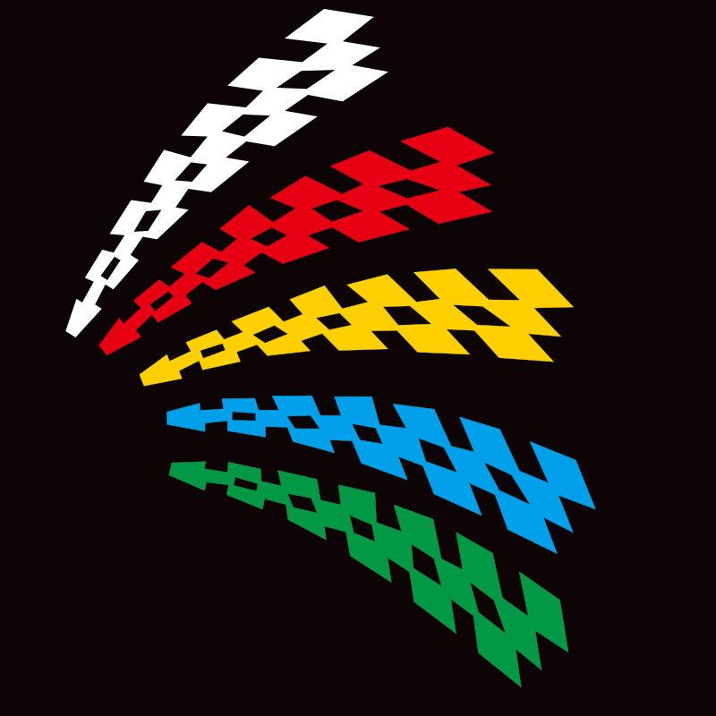2P Car Stickers Checker Flag F1 Racing JDM Reflective Decals For Scratch Wing Fender Rearview Mirrors Bumper Motorcycles
