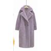 Искусственный мех 2 детали imitation wool coat длинное пальто imitation teddy bear fur long coat