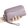 Aliwood Cowhide Women's Wallet Double Zipper Genuine Leather Clutch Bag Phone Bag Coin Purse Large-Capacity Female Wallets