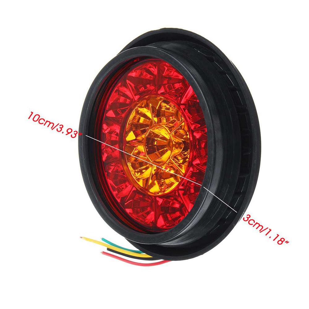 12V Car LED Turn Signal Light Round Rear Brake Lamps LED Rear Light Turn Signal Light Stop Parking Brake Lamp Driving Lamps