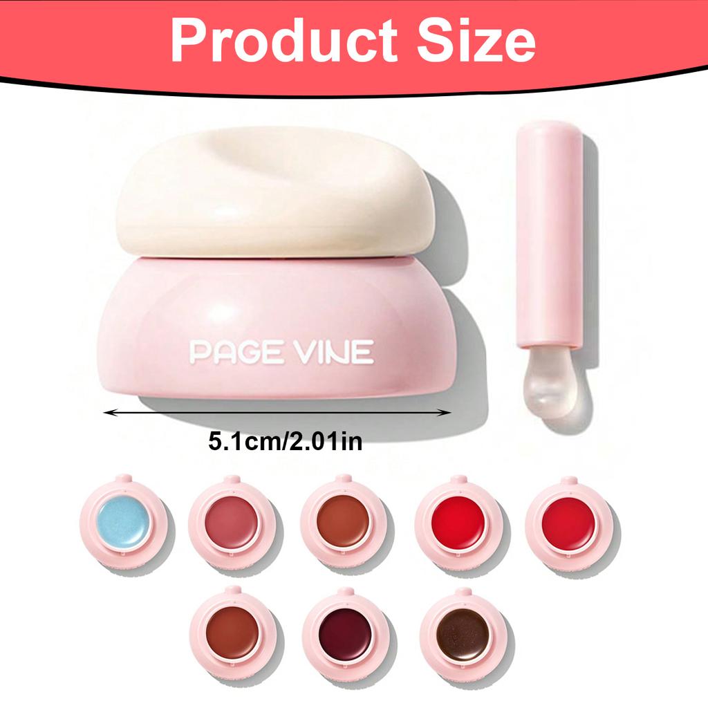 8 Color Jar Lip Nectar Hydrating Mirror Lip Glaze Milk Jar Lip Oil Doodle Lips Whitening Translucent Moisturizing