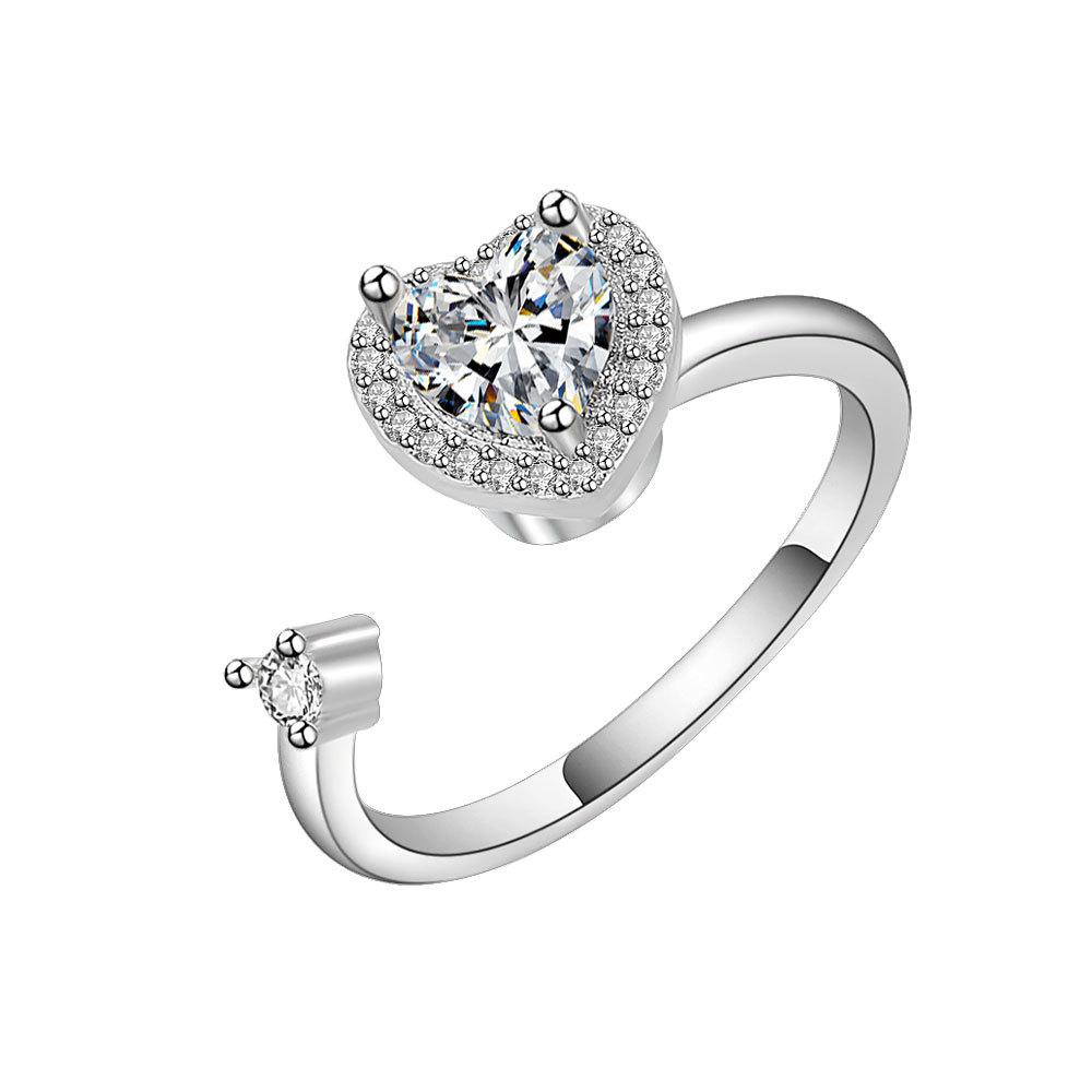 2025 Hot Selling New Fashionable Anti-adjustable Anxiety Restlessness Creative Opening love Spinner Ring Jewelry Jewelry