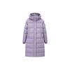 Long Knee-Length Water-Resistant Hooded Down Jacket Women Outerwear Purple 962147970-3