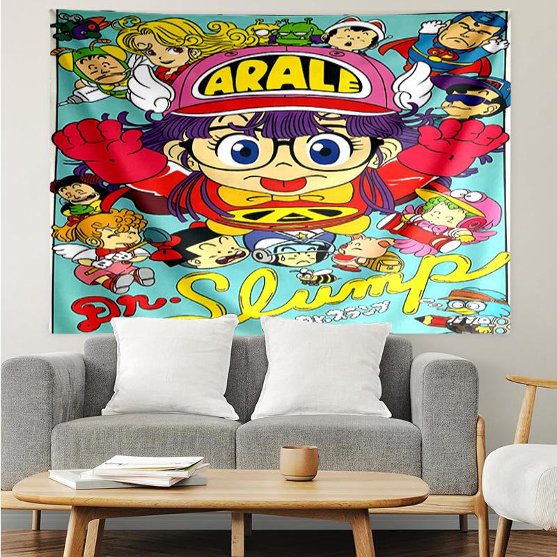 Arale Norimaki1 Tapestry for Bedroom Aesthetic Classroom Tapestries Wall Hanging for Living Room Dorm Office,Ideal Creative Gift