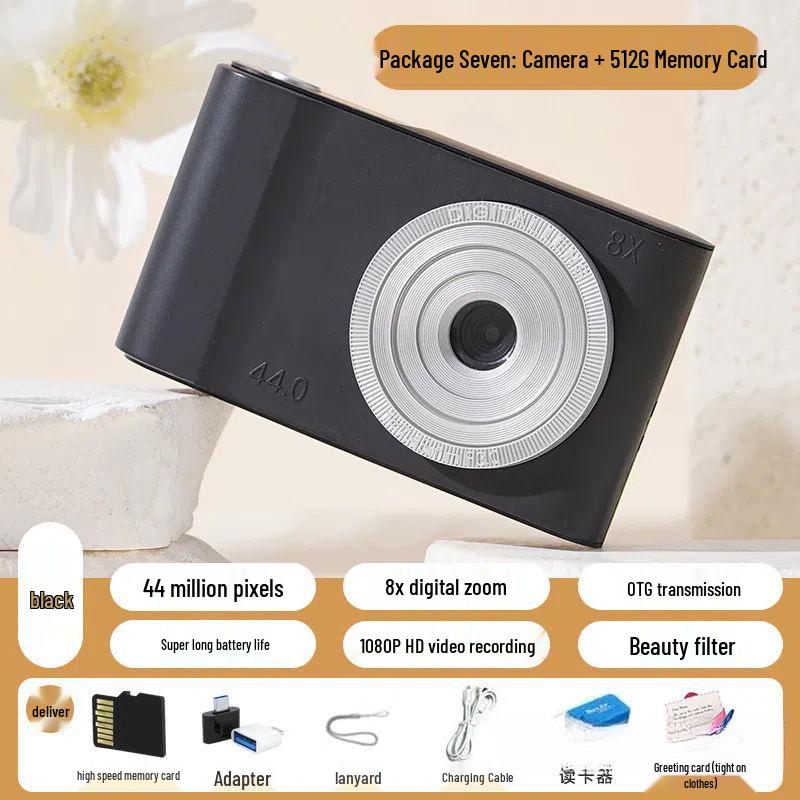 Retro HD Dual-Camera: Cute & Portable Digital Camera for Students and Travelers