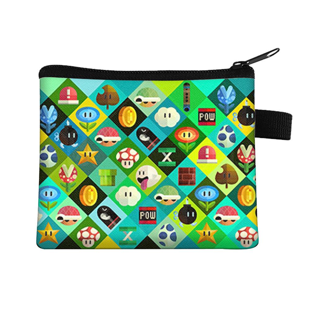New Super Mario Children'S Change Bag Portable Card Bag Coin Key Storage Bag Cute Storage Bag