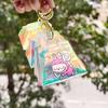 Labubu New Ins Girl Transparent Laser Change Bag Student Mini Coin Key Chain Bag