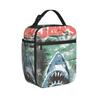 Jaws Distressed Retro Movie Poster Lunch Bag Office Portable Thermal Lunch Bags For Unisex Waterproof Print Cooler Bag