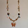 Handmade Craft Resin Flower Necklace Bead Chain Necklace Fashion Bohemia Necklace  Women