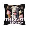 Throat Goat Funny Adult Humor Pillowcase Accessories Printed Cushion Cover Decorative  Throw Pillow Case Cover Seater Multi Size