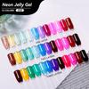 12 цветов неонового желеобразного геля для ногтей, коллекция полупрозрачных желеобразных гелей, УФ/светодиодный гель для дизайна ногтей для профессиональных маникюрных салонов и женщин, подарки