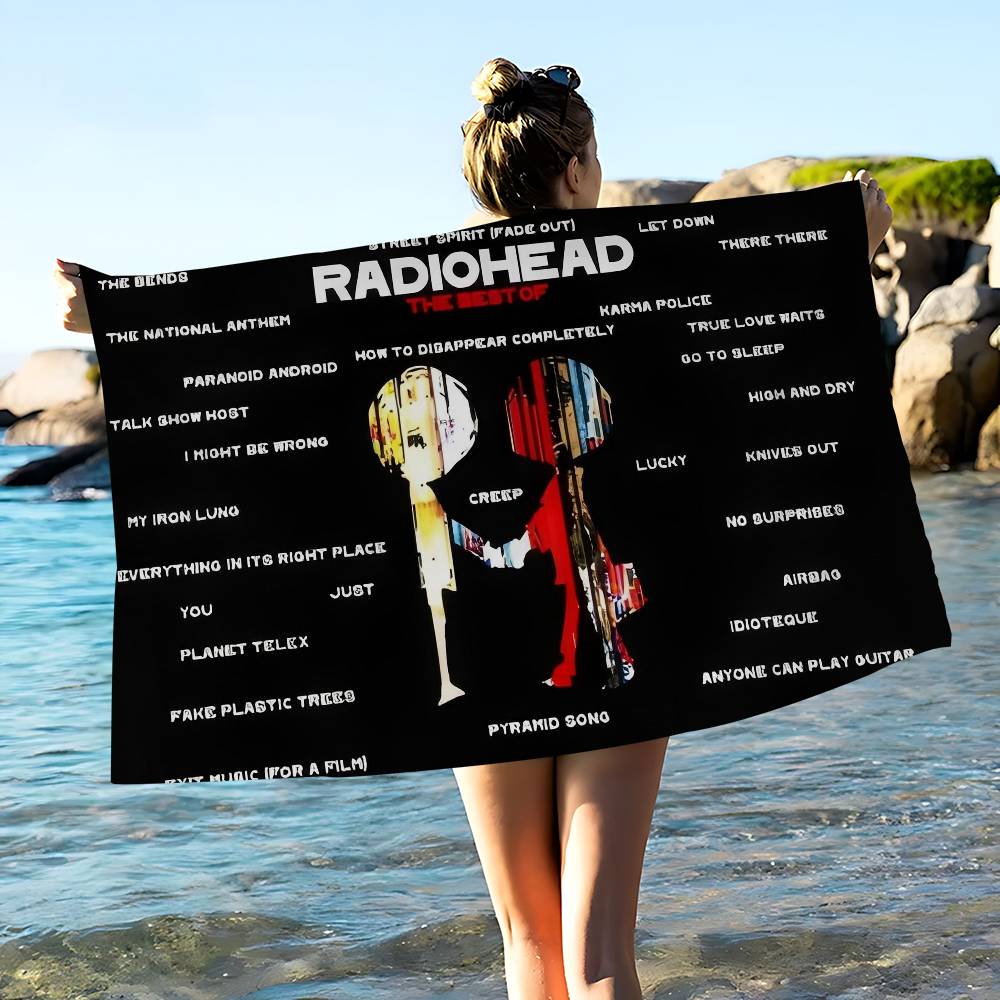 Плед из микрофибры RadioheadS Быстросохнущие пляжные полотенца Большой размер с принтом Супервпитывающее полотенце-плед для бассейна