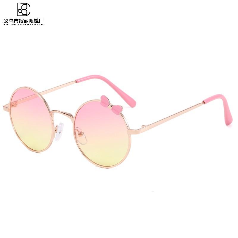 Модные декоративные очки для мальчиков и девочек, очки для отпуска на море, симпатичная детская солнцезащитная оправа с бантом