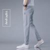 2024 Men's Summer Ice Silk Stretch Pants: Lightweight, Trendy, and Casual Straight-Leg Trousers