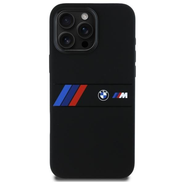 BMW Bmhmp16X23Saxk Iphone 16 Pro Max     6.9 Czarny/Black Hardcase Silicone Middle Stripe Magsafe