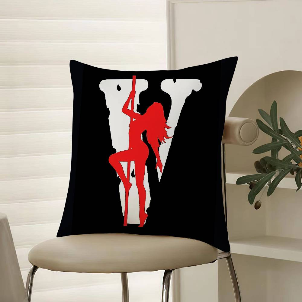 Наруто Принт уличной культуры Vlone Наволочка Комфорт Диван-кровать Шелковистая элегантная Невидимая молния Декоративная наволочка