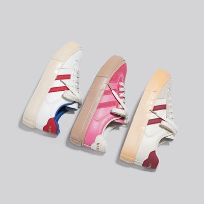 Розовые парусиновые туфли летом, студенческая спортивная обувь, женские белые туфли.