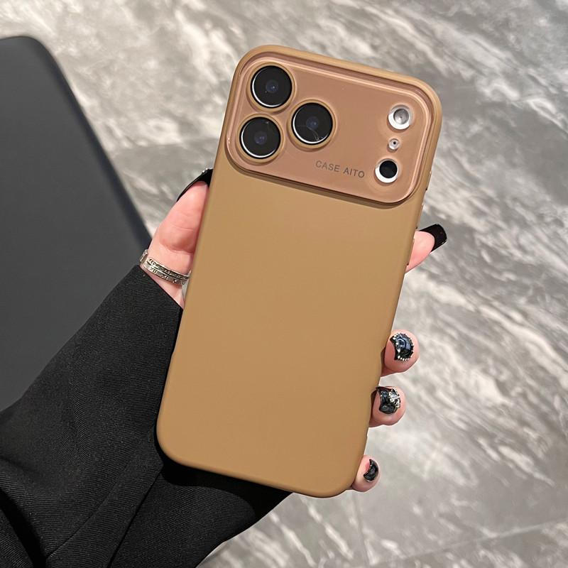 Чехол из жидкого силикона iPhone 17, противоударный, для Apple 16 Pro Max, чехол с полной защитой и большим окном