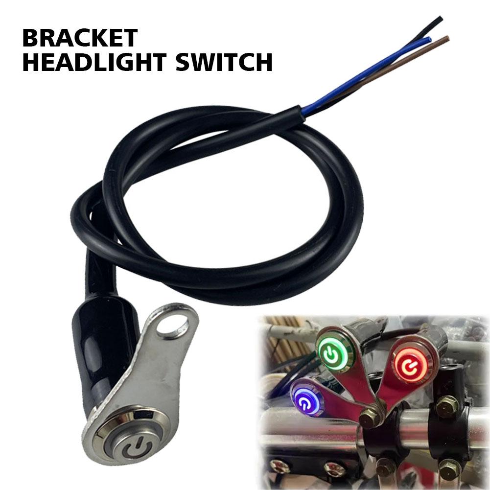 Кронштейн из нержавеющей стали, переключатель фар, точечный светильник, ВКЛ-ВЫКЛ, металлический выключатель света с подсветкой, универсальный 12 В