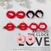 10pcs Sexy Red Vampire Mouth Lip Resin Charm for Jewelry Making Findings Cute Earring Keychain Pendants DIY Flatback