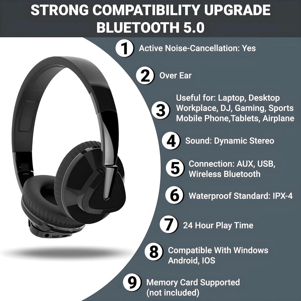 Беспроводные наушники, подходящие для женщин и девушек, активное шумоподавление, хромированное покрытие, IPX-4, 24-часовое время воспроизведения, идеально подходят для занятий спортом, школы