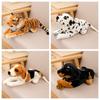 Creative Lifelike Animal Tissue Box Plush Toys Soft Liger Leopard Beagle Doggy Toys Cute Lying Prone Beast Cute Car Decor
