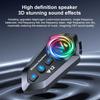 Y12 Bluetooth 5.4 Motorcycle Helmet Headset Stereo Voice Control Hands Free Call Waterproof 500mAh With Ambient Light