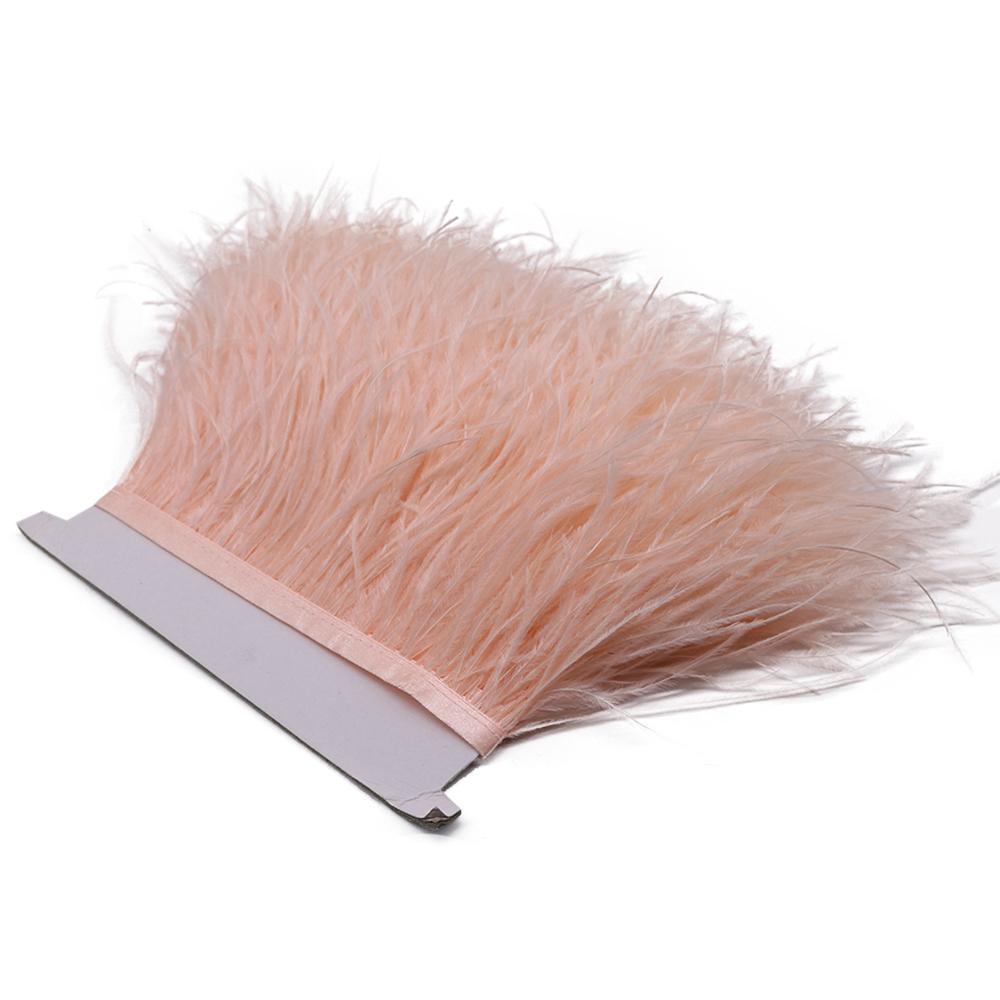 FeatherLight Blue Ostrich Feather Trim Ribbon Real Ostrich Feathers Fringe Trims for Party Clothing Sewing Decoration Plumes Diy Crafts