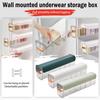 Clear Wall Mounted Drawer Organizer, Wall Hanging Transparent Underwear Panties Storage Box Punch-Free Multifunctional Storage Box For Clothes, Socks