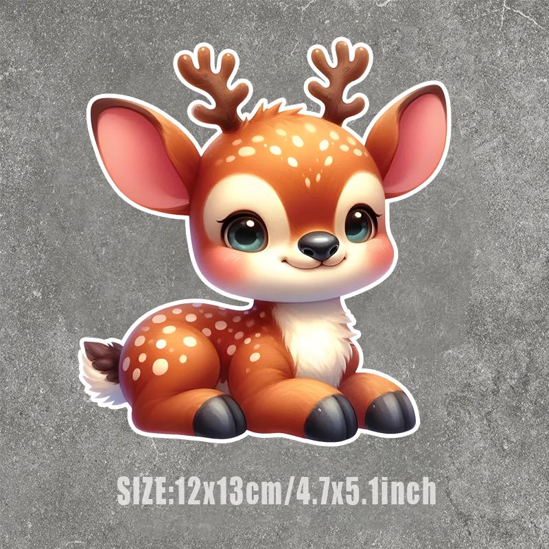 Красивые и милые наклейки на автомобиль Sika Deer, самоклеящиеся водонепроницаемые наклейки, блокирующие царапины, используются для автомобиля, ноутбука, мотоцикла, фургона, автофургона