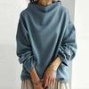 New Women's Fashion Solid Color Button Long Sleeve T-shirt