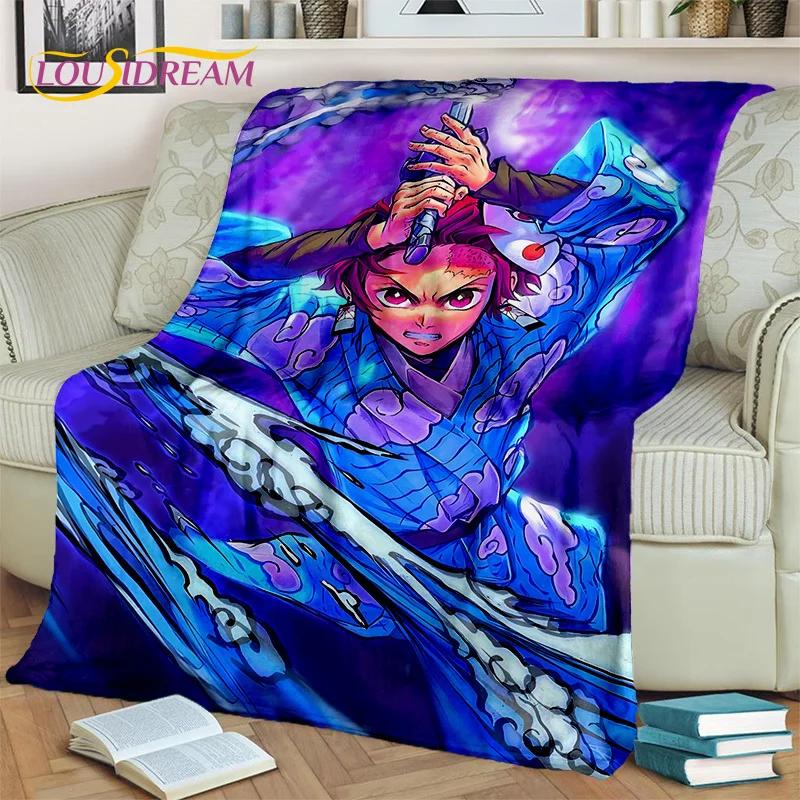 Kamado Nezuko Demon S-Slayer Japan Anime Soft Flannel Blanket для кроватей, спален, диванов, пикников, пледов для детей, отдыха на свежем воздухе