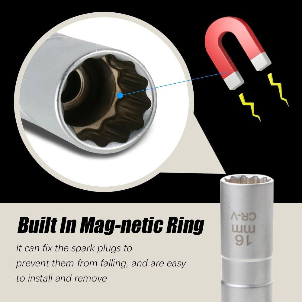Профессиональный шарнирный свечной ключ Удлиненный инструмент для снятия свечей зажигания Транспортные средства