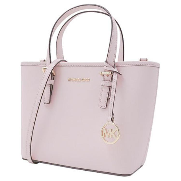 Michael Kors Mk Jet Set Однотонная Минималистичная Сумка-тоут с Логотипом Женские Сумки-тоут Светло-Фиолетовый 35T9GTVT0L-POWDER-BLUSH