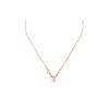 Dior Clair Series Letter Pendant Metal Crystal Necklace Women necklace Rose-Gold N1958WOMCY-D12P