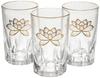 Set of 3 Large Kinren Glass Cups [5.6 x 9cm] for Buddhist Altars, Memorial Services, Graves, Buddhist Altars, Obon, and Higan