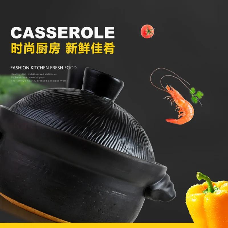 Кастрюля с двойной крышкой японская керамика керамическая земляная кастрюля суп китайский рис на пару домашняя кастрюля для тушения хот-пот