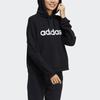 Adidas Neo W Ce Linear Hdy Logo Print Sports Hoodie American Vintage Sweatshirt Women Hoodies Black GP7117