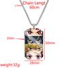 Tanjiro Nezuko Inosuke Zuhira Stainless Steel Color Printed Necklace Collection Holiday Gifts
