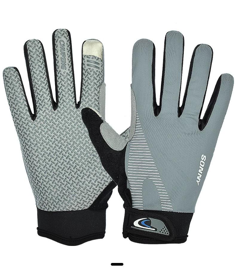 Унисекс Велосипедные и Рыболовные Силиконовые Перчатки без Пальцев – Нескользящие, Совместимые с Сенсорным Экраном, Защита от Солнца