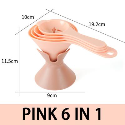 Набор кухонных воронок 6 в 1, многофункциональный пластиковый набор воронок, воронки для наполнения бутылок, воронка для масла, жидких порошков, специй