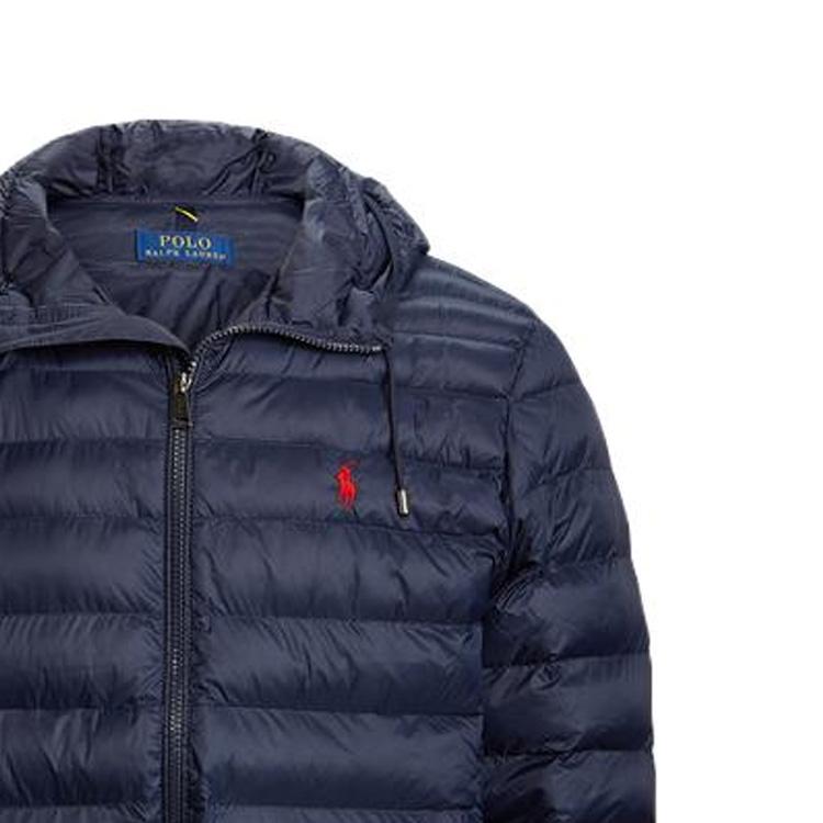 Polo Ralph Lauren Fw23 Solid Logo Embroidered Hooded Zip-Up Long Sleeve Jacket Men Jackets Navy-Blue MNPOOTW16021129-410