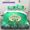 Ferencv Rosi Torna Club Flag Custom Name Pattern Bedding Quilt Set Quilt Cover Pillowcase Home Birthday Gift(1 * duvet cover + 2 * pillowcase, without