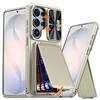 Чехол-кошелек для телефона Samsung Galaxy S26 Ultra с держателем для карт, выдвижной крышкой для камеры и подставкой, противоударный PC+TPU - Цвет: Шампанское