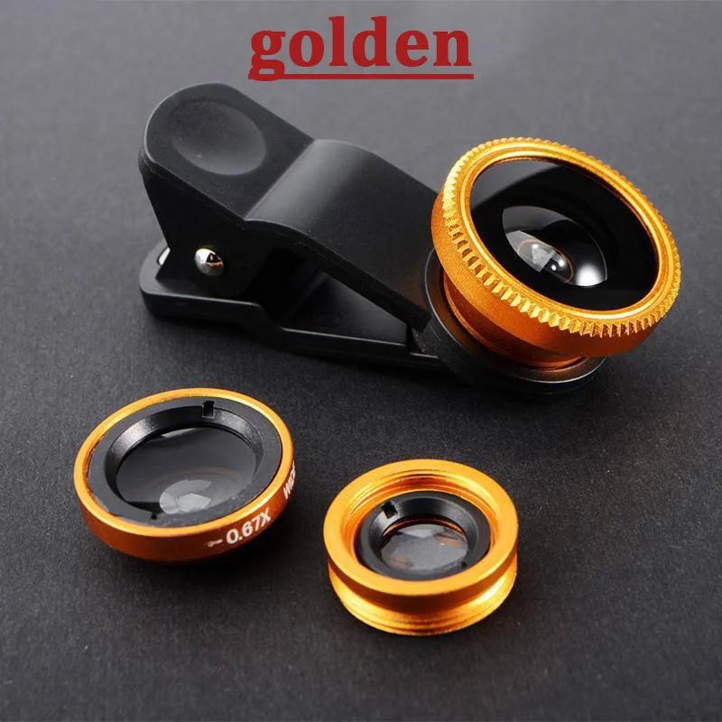 3 In 1 Fisheye Phone Lens Wide Angle Zoom Lens Fish Eye Macro Lenses Camera Kits With Clip Lens On The Phone For All Smart Phone