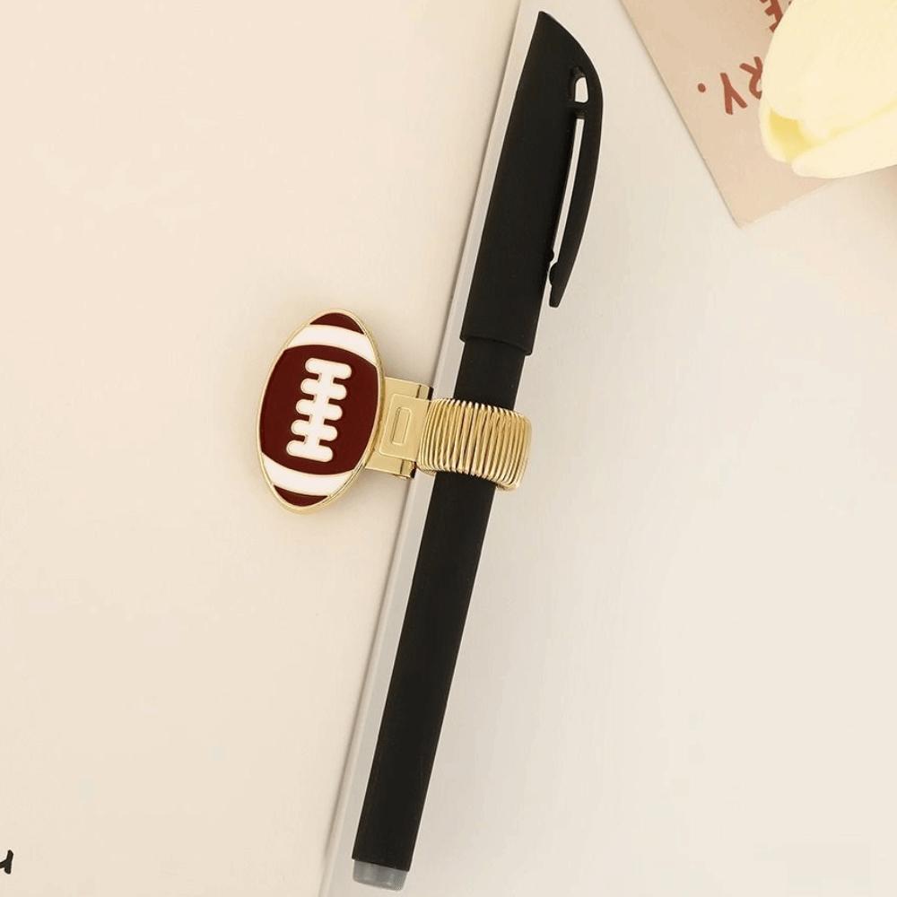 Cartoon Metal Pen Holder Sports Equipment Series Paper Fix Clips Creative Pen Clip Office Use