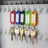 5-200pcs Plastic Key Tags With Split Keychain Ring Label Window For Diy Key Chain Kit Numbered Name Luggage Tags Accessories