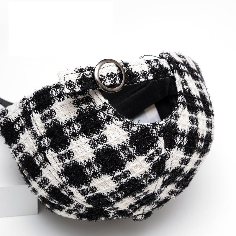 Шапка женская осенне-зимняя солнцезащитная шапка зимняя теплая бейсболка кепка в клетку