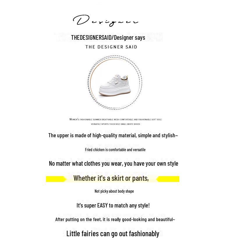 Весна 2025 Белые кожаные кеды на платформе – Повседневные женские туфли на танкетке