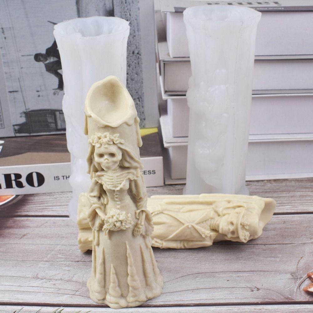Многоразовая форма для свечи-призрака невесты, форма для свечи без запаха, форма для свечей из эпоксидной смолы, форма для призрака жениха, изготовление свечей